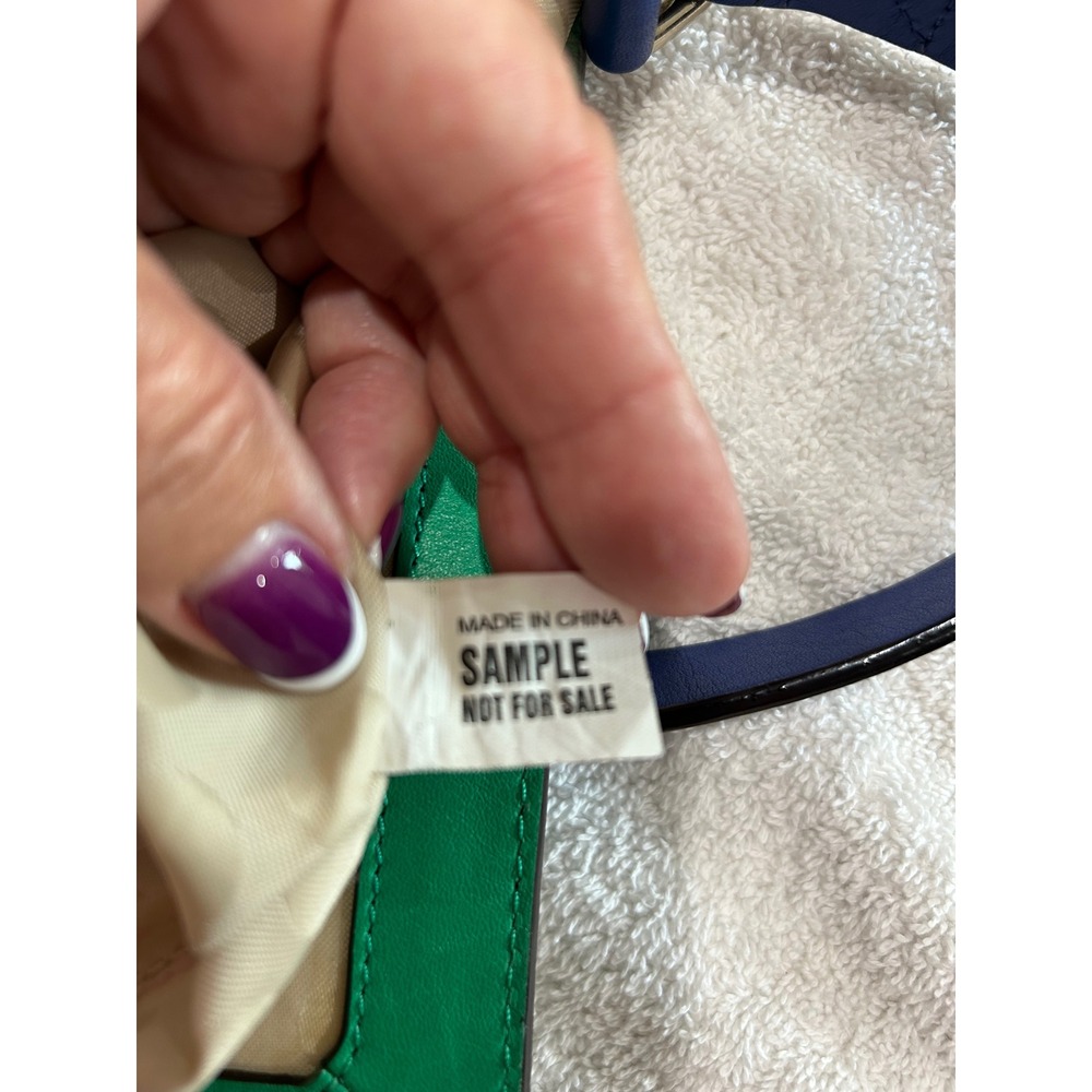 Kate Spade NY Carter Caden St. Crossbody Bag Green Blue Tweed Colorblock Sample - Picture 8 of 16